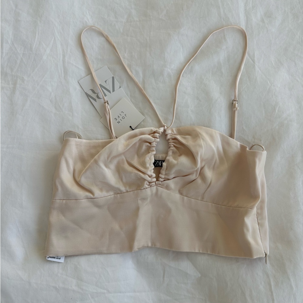 Sold! Zara silk crop top